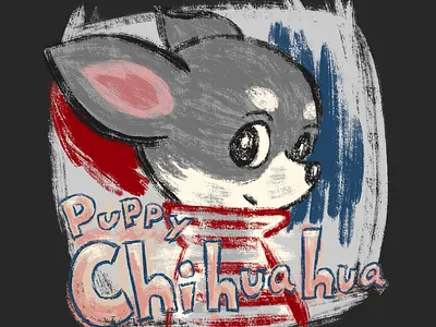 Chihuahua wearing a sweater animal character character design chihuahua dog illustration pet puppy