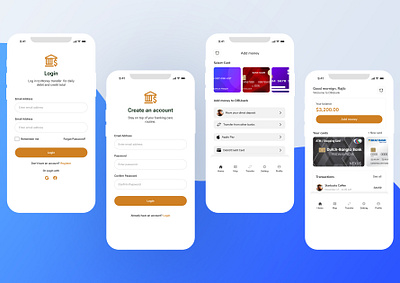 Banking apps add money apps design bank banking app branding business design graphic design illustration logo money money send responsive transfer ui uiux uiux design vector