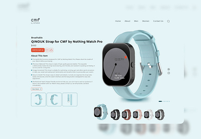 CMF by Nothing Watch Pro Landing animation motion graphics ui