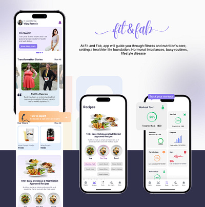 Fitness App | Workout App | Diet Plan App branding diet app fitness app food app home screen trending app design workout app