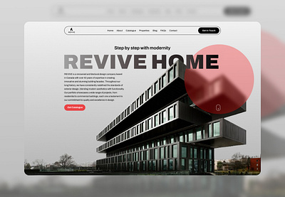 Revive Home Website animation ui