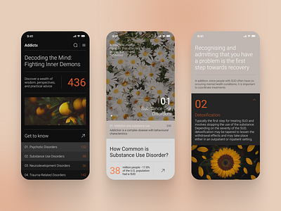 Healthcare - Mobile App Concept app blog content design flowers healthcare research ui ux