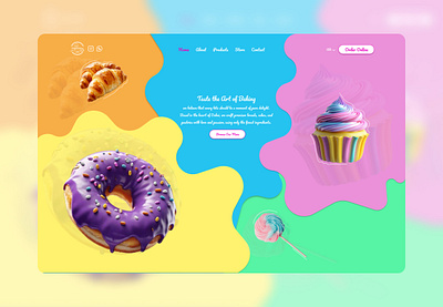 Delight Bakery Website animation ui