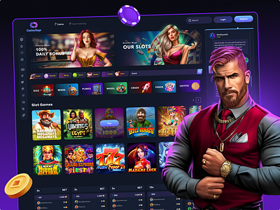 Unleashing the Magic of Custom Casino Designs casino casinoexperience casinowebsite charactersdesign customdesign dribbble showcase gambling gamblingdesign game design handdrawn illustration premium design slotdesign ui uiux uxdesign webdesign websitedesign