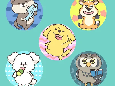 pop illust_03 animal anime bird cartoon character design cute cute art cute illustration design dog illustration kawaii mascot pop simple doodle