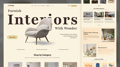 Elegant & Functional Furniture Store Website. animation app branding design dribbble ecommerce figma furniturestore graphic design icon illustration minimaldesign typography ui ui designer ux ux ui ux ui design web webdesign