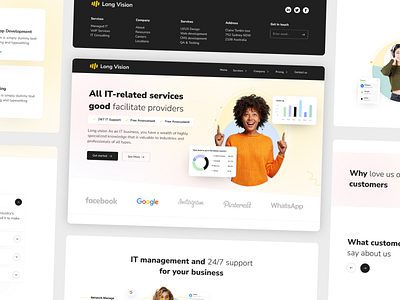 A High-Impact IT Service Landing Page! appdesign branding creativedesign design dribbleshots figma illustration logodesign minimaldesign moderndesign prototype ui uiux ux webdesign website