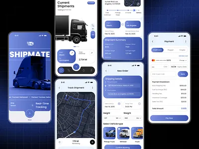 SpeedShip: Cutting-Edge Logistics & Shipment Tracking Software application cargo clean design delivery app design logistics logistics app logistics platform mobile app order summary payment method payment summary shipping app shipping platforms transport transportation ui design ui ux ux design