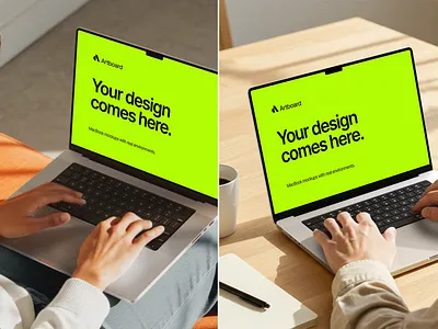 Laptop mockups in real environment device laptop macbook mockup screen