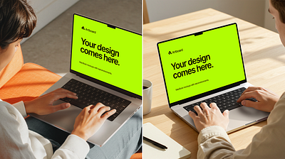 Laptop mockups in real environment device laptop macbook mockup screen