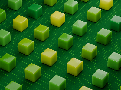 Motion marching cubes 3d animation blender cubes green loop motion graphics step yellow