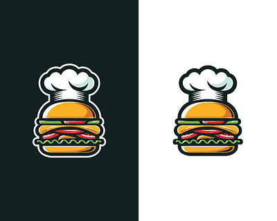 Vector Burger Logo Design tasty