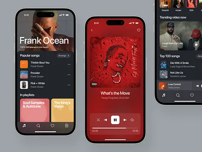 Mobile Music App Design app app design app interface application ui best ui mobile app design mobile app ui mobile ui modern app ui modern ui music app ui ui design ui ux ui ux design