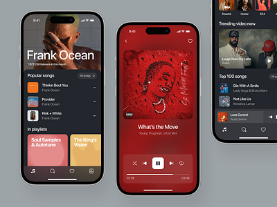 Streamlined Mobile Music App UI Design app app design app interface application ui best ui mobile app design mobile app ui mobile ui modern app ui modern ui music app ui ui design ui ux ui ux design