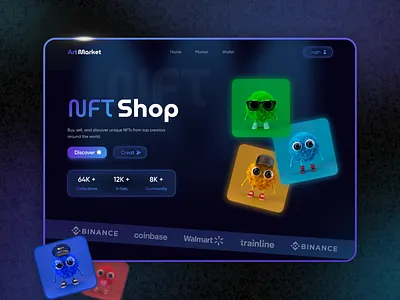 NFT Market UI Design market nft ui web