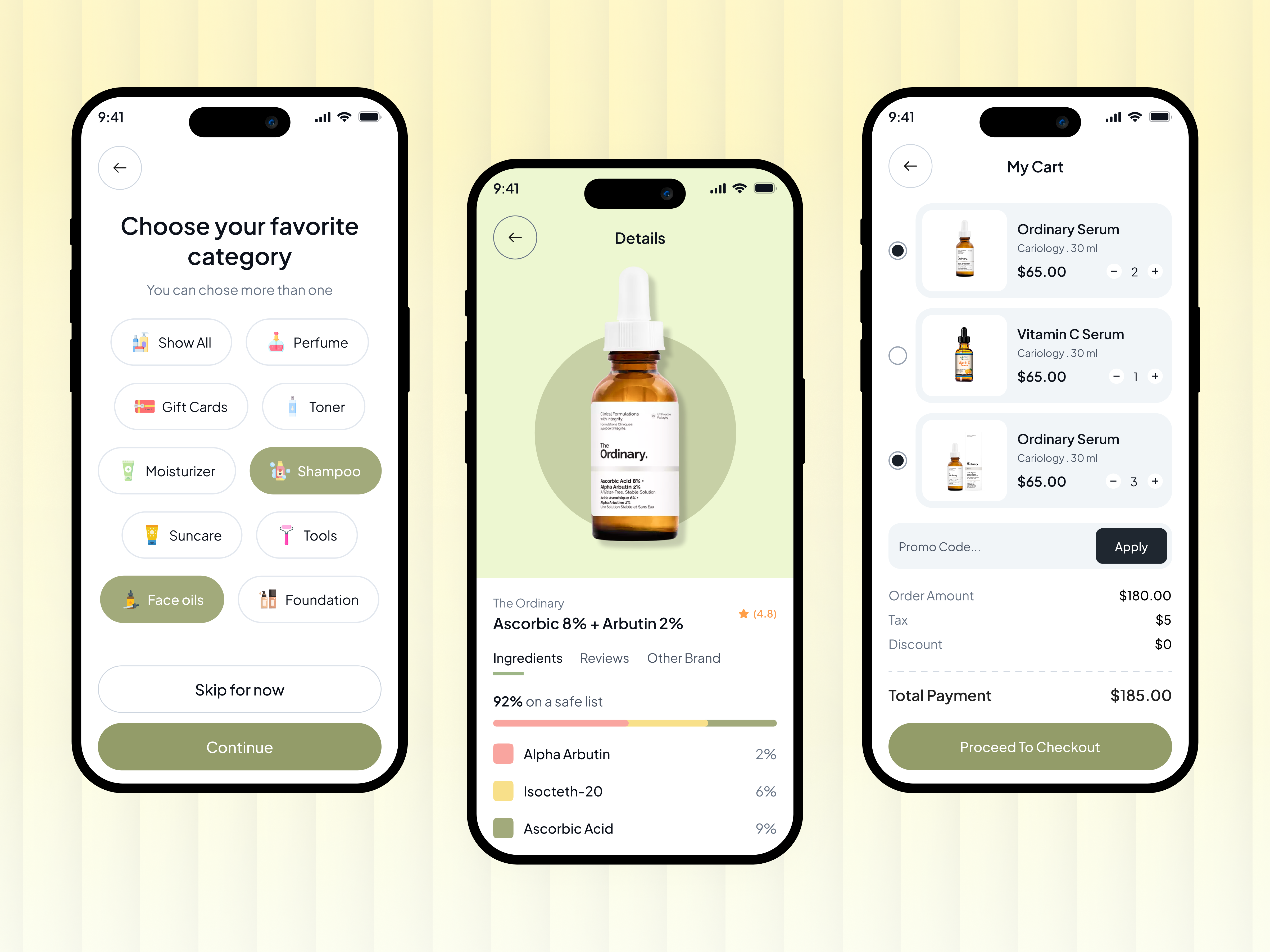 Beauty & Skincare E-Commerce Mobile App Design beauty skincare beauty app ui e commerce mobile app skincare app ui skincare e commerce app