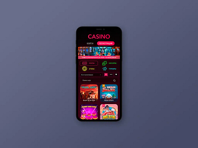 Mobile app casino UI ui