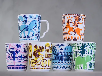 Mugs cups illustration mug mugs