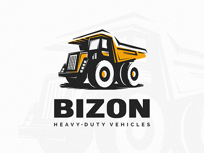 Bizon | Logo design big car design dump duty giant heavy heavy duty logo quarry truck vehicle wheels