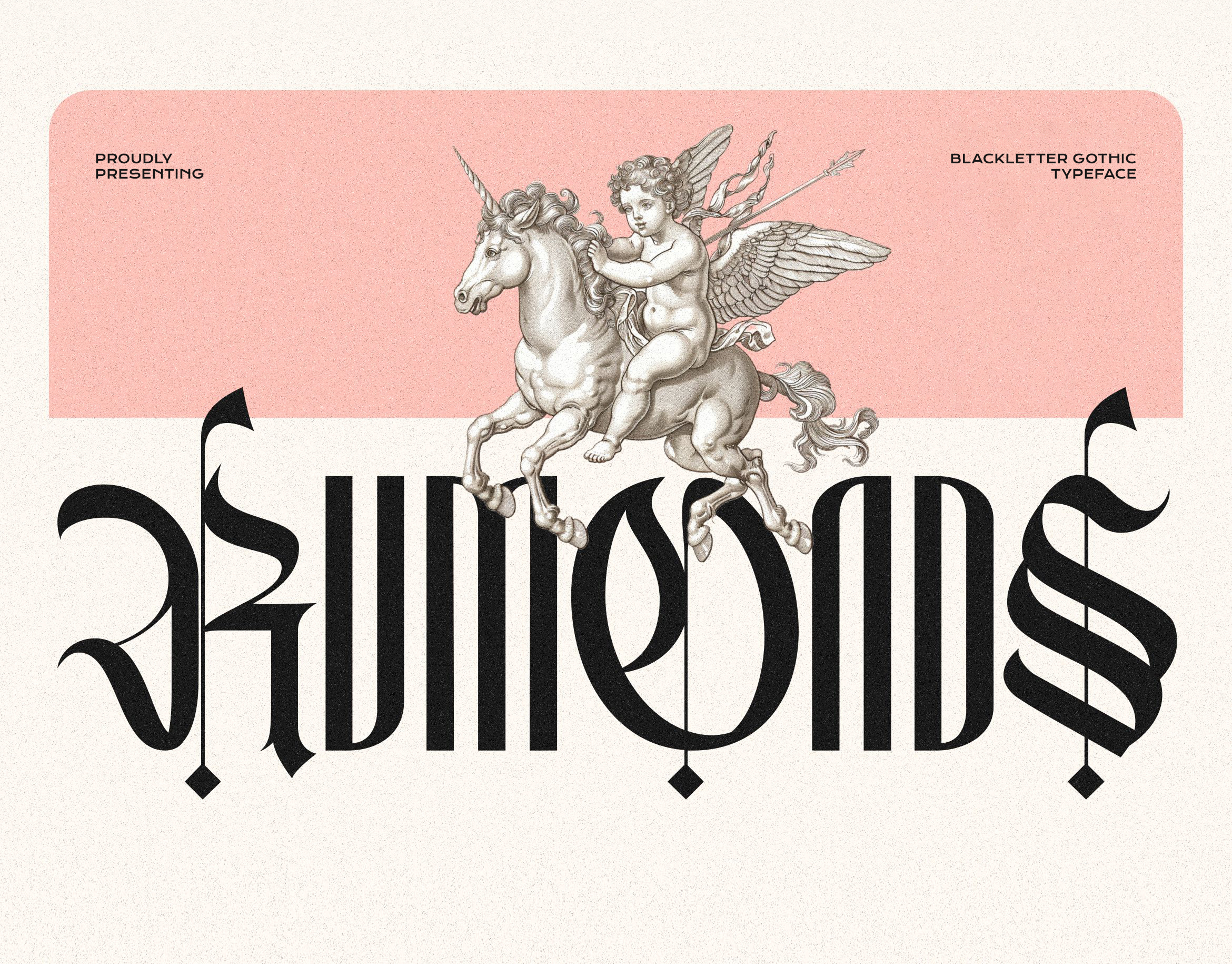 Rumonds - Blackletter Gothic black metal blackletter branding death metal decorative design font fraktur graffiti graphic design historical music old english ornamental rock typeface vintage