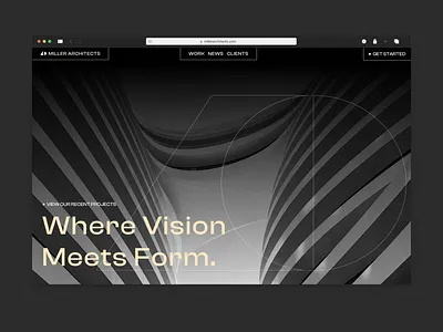 Miller Architects - Landing Page architecture branding design graphic design logo ui ux vector web design