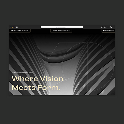 Miller Architects - Landing Page architecture branding design graphic design logo ui ux vector web design