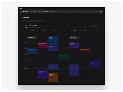 Week view calendar — Untitled UI calendar events google calendar product design ui design user interface