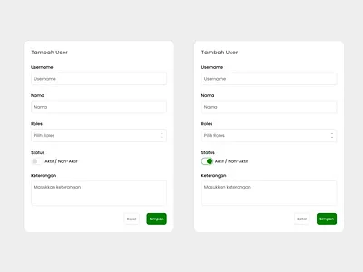 Add User Form - SIMAN cleandesign cleanui design siman studentattendance uidesign