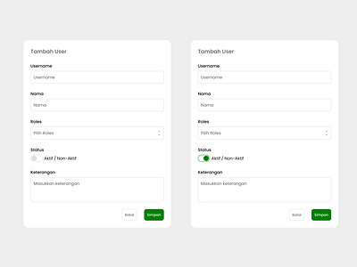 Add User Form - SIMAN cleandesign cleanui design siman studentattendance uidesign