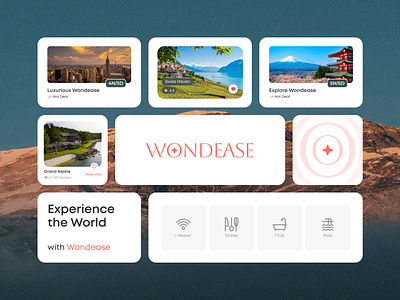 Wondease - Explore with Ease! app application design development figma travel ui ux