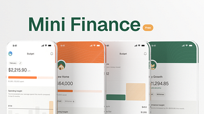 Mini Finance UI Kit app banking banking app chart design figma finance finance app fintech interface ios mobile mobile app payment payments transaction ui ui kit user interface wallet