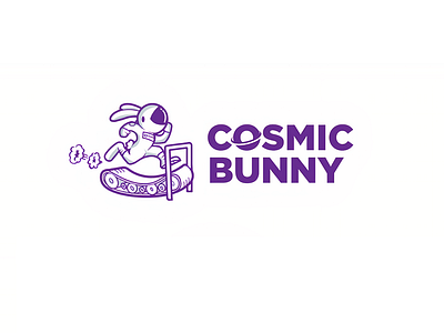 Cosmic Bunny bunny logo custom logo custom logo creation design game company logo gaming company logo illustration logo logo designer modern logo professional logo rabbit logo tech logo