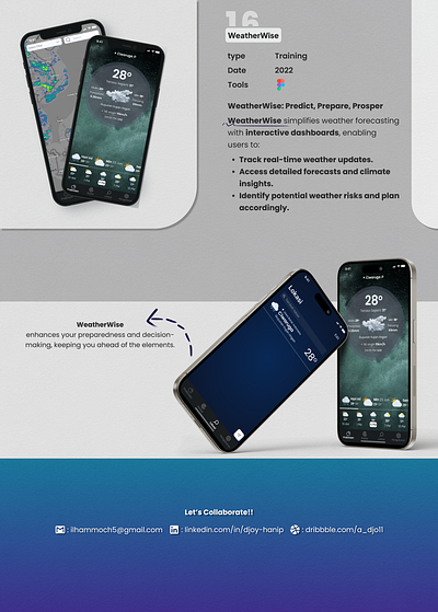 WeatherWise – Smart Weather Companion ☀️🌧️ adobe xd desain web figma (software) graphic design mobile design mockups ui usability testing user experience (ux) user experience design (ued) user interface design user interface prototyping