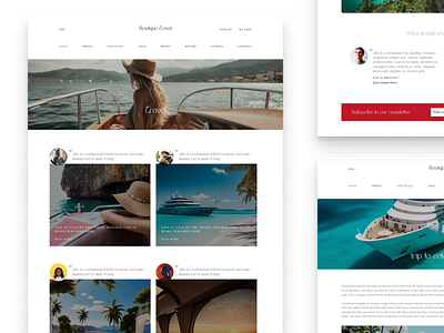 Boutique Travel - Website | UX/UI Design branding graphic design logo ui