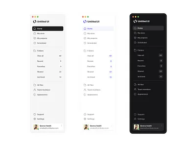 Sidebar navigation — Untitled UI nav nav menu navigation product design sidebar sidenav ui design user interface