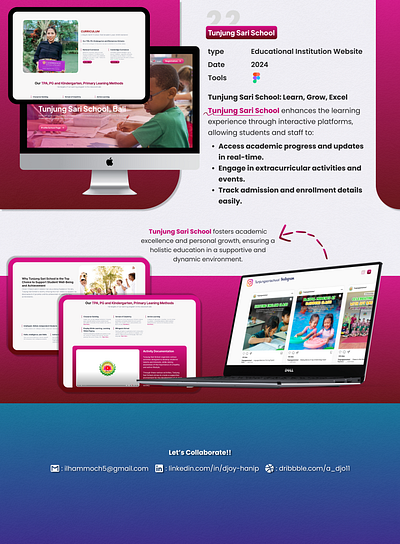 Tunjung Sari School – A Nurturing Space for Future Leaders 🎓✨ adobe xd desain web figma (software) graphic design mobile design mockups ui usability testing user experience (ux) user experience design (ued) user interface design user interface prototyping