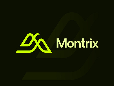 Montrix - Letter M Logo Design brand brand identity branding branding identity chinthaka gunaratne design graphic design icon identity letter logo letter m lettermark logo logo design logotype m m logo mark minimal monogram