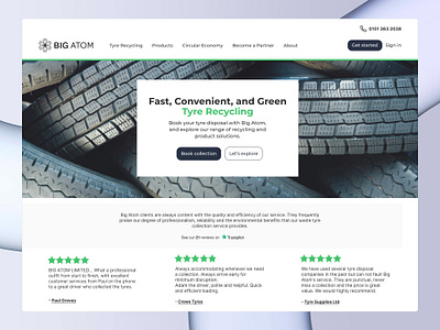 Tyre Recycling | Website | User Platform business site customer portal dashboard icons landing page navigation product design ui useflow user portal web design website