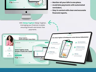 💳 Rekap Tagihan – Effortless Bill Management! 📊 adobe xd desain web figma (software) graphic design mobile design mockups ui usability testing user experience (ux) user experience design (ued) user interface design user interface prototyping