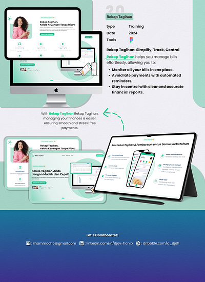 💳 Rekap Tagihan – Effortless Bill Management! 📊 adobe xd desain web figma (software) graphic design mobile design mockups ui usability testing user experience (ux) user experience design (ued) user interface design user interface prototyping