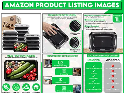 Meal Prep Container a content amazon amazon infographics amazon listing amazon product bol.com ebc enhanced brand content infographic design listing design listing images meal prep container product infographic product listing product listing design