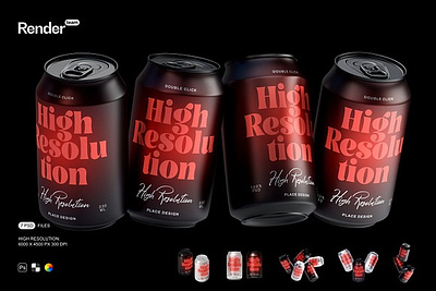 Metal Soda Can Mockup Download beer beverage branding can cold drink energy juice metal metal soda can mockup mockup mockups packing peach presentation