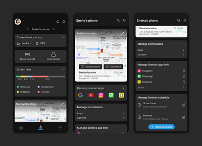 Parental control dashboard parental control dashboard ui ux