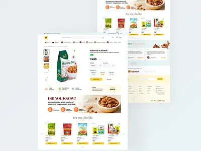 King uncle - Pdp almonds ecommerce minimal product detail yellow