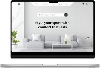 Furniture Website Landing Page commerce design furniture website landing page ui design ux design website design