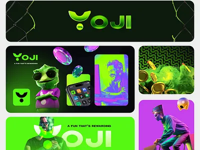 Yoji — Brand Design 3d brand branding graphic design identity logo logo design mascot