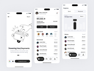 Wallet App – UI Design design thinking