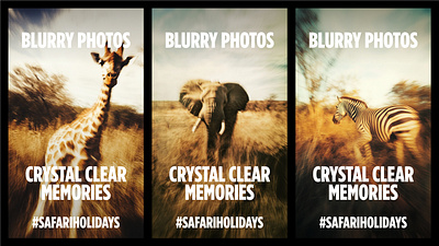 Safari Holidays advert creative direction omb photography styling