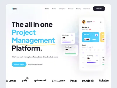 Task App Landing page Design app clean concept creative design golo landing page minimal piqodesign task task app task management ui ui design uiamjad uiux userinterface web design webdesign website
