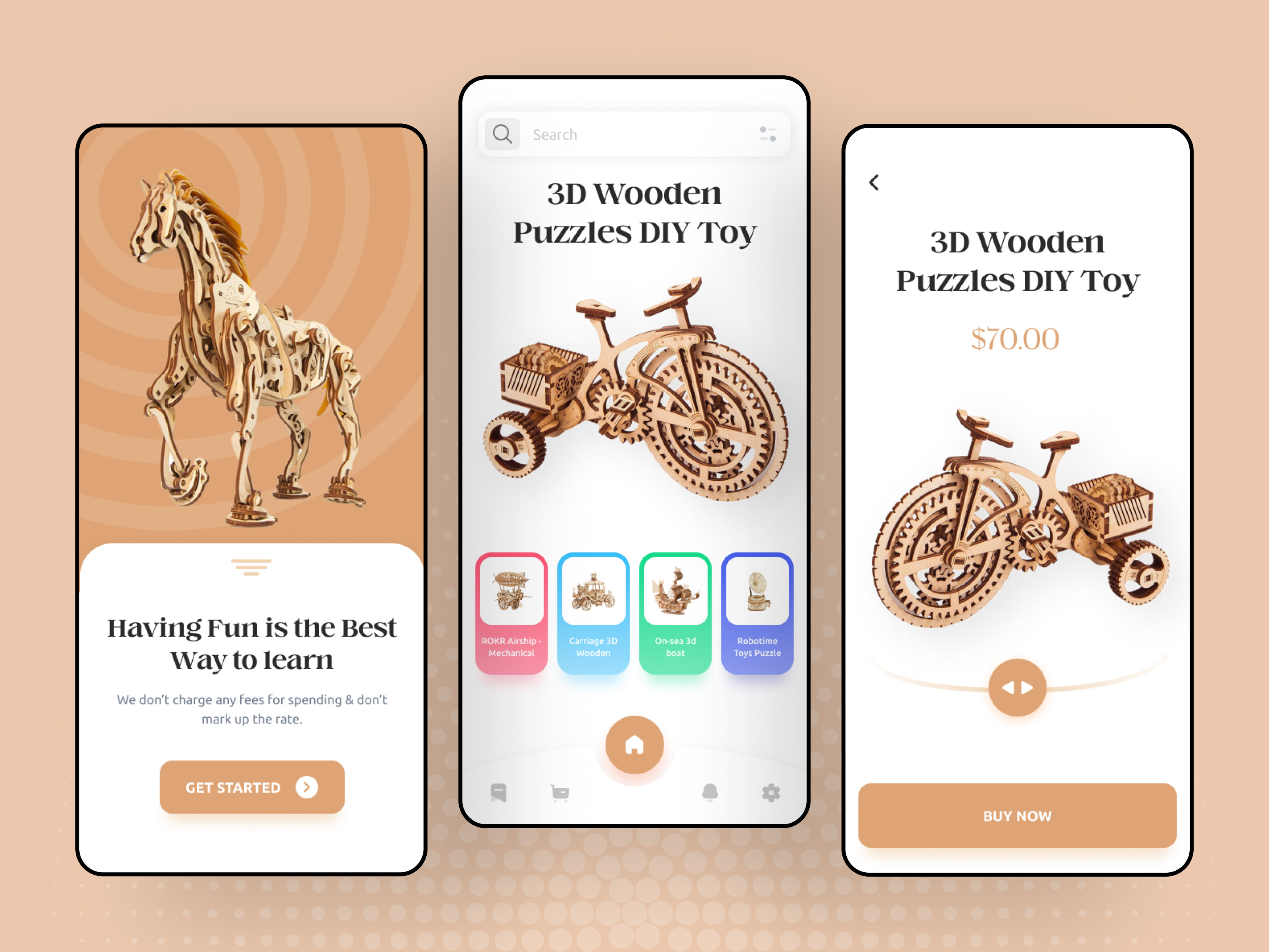 Example of Custom UI & UX Design For Mobile App